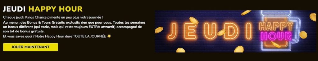 bonus happy hour kings chance casino